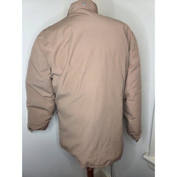 VTG Mens Schott NYC Premium Down Puffer coat heavy duty M Brown Blokecore - Picture 5 of 9